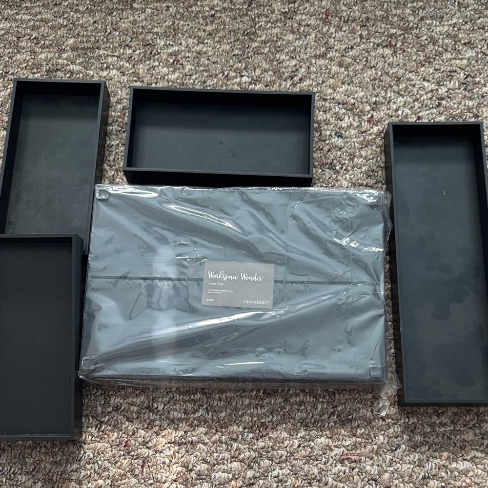 Wallspace Wonder Black Jewelry Organizer Set - Modular Drawer Trays